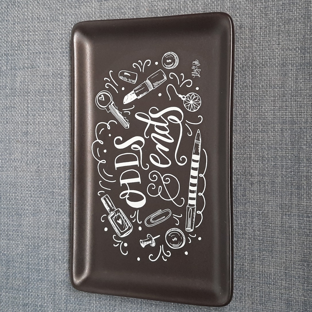 Ceramic Trinket Tray Dresser Jewelry Organizer Odds And Ends Keys Buttons
